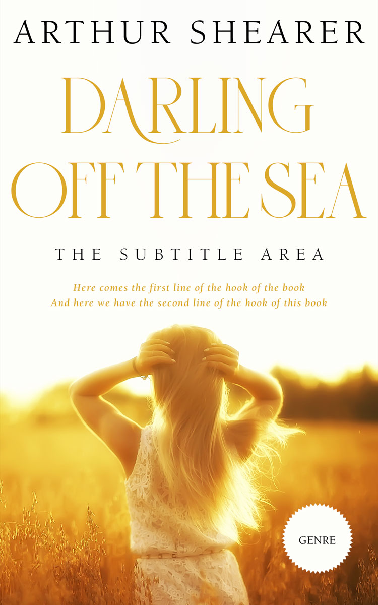 2D view of Premade Romance Book Cover - Ecru White