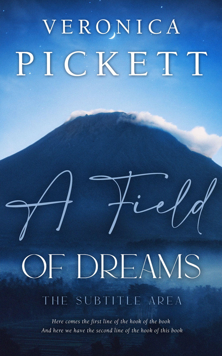 2D view of Premade Poetry Book Cover - Blue Zodiac