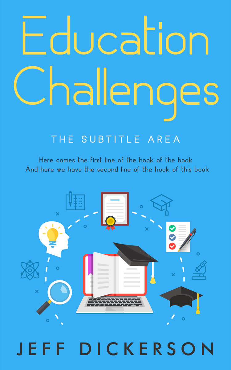 2D view of Picton Blue #11203 - Premade Abstract Book Cover