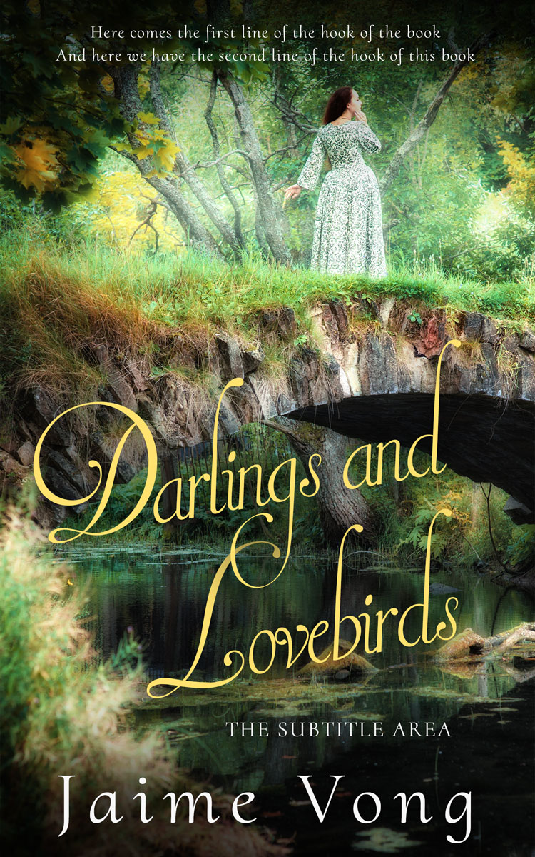 2D view of Premade Romance Book Cover - Log Cabin