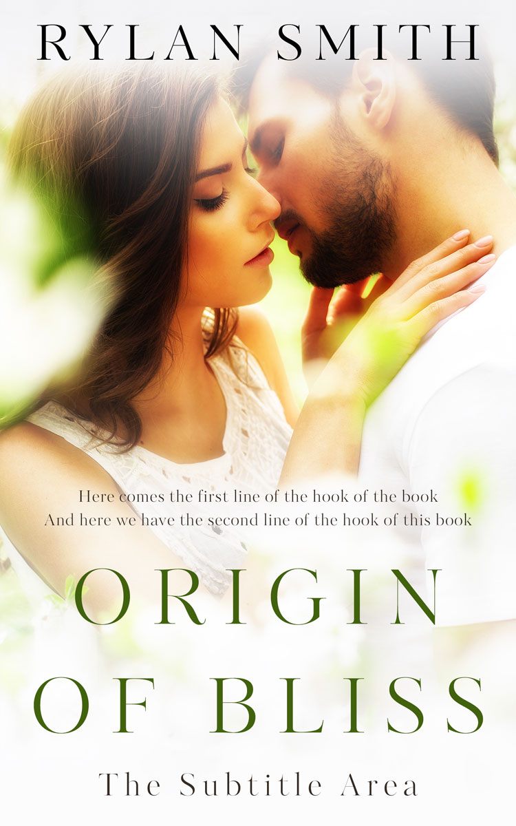 2D view of Premade Erotica Book Cover - Ecru White