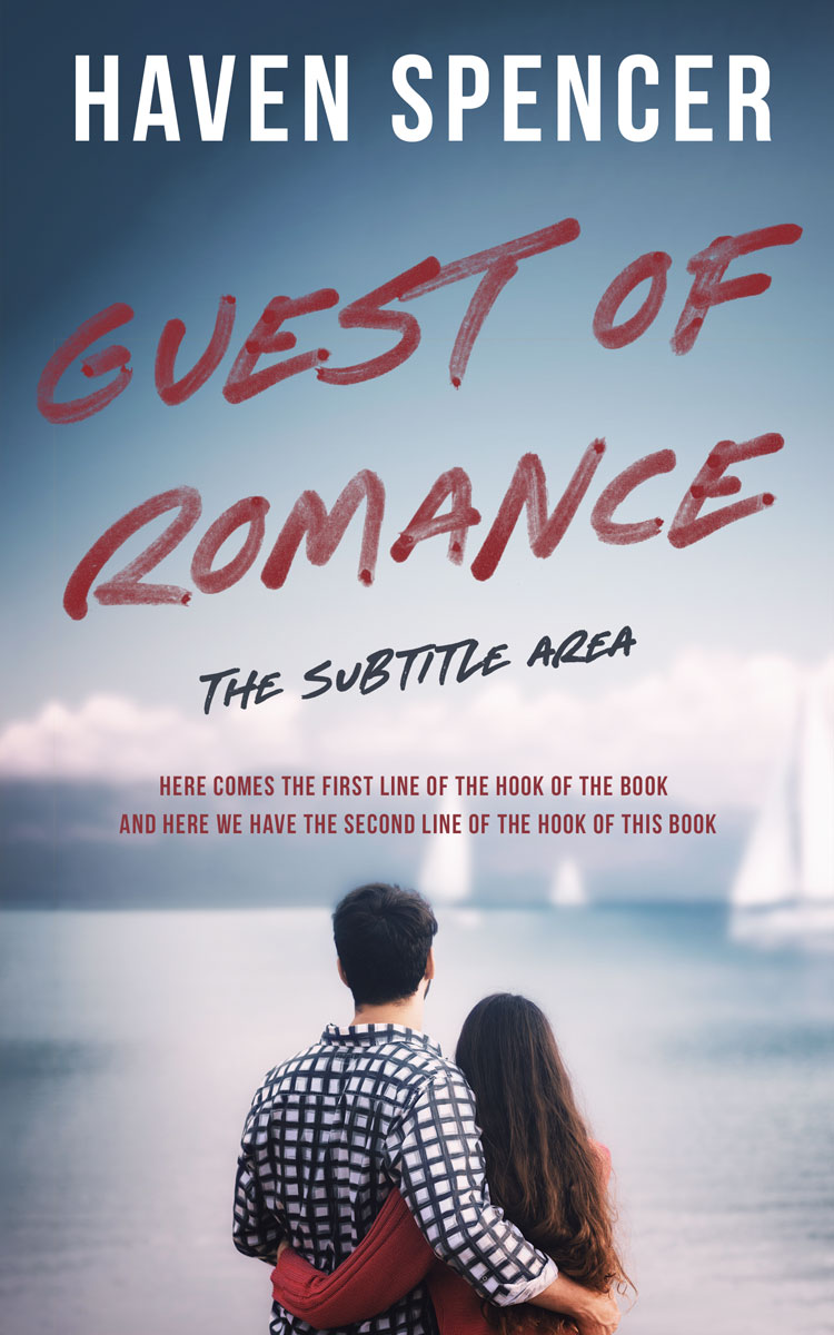 2D view of Premade Romance Book Cover - French Gray