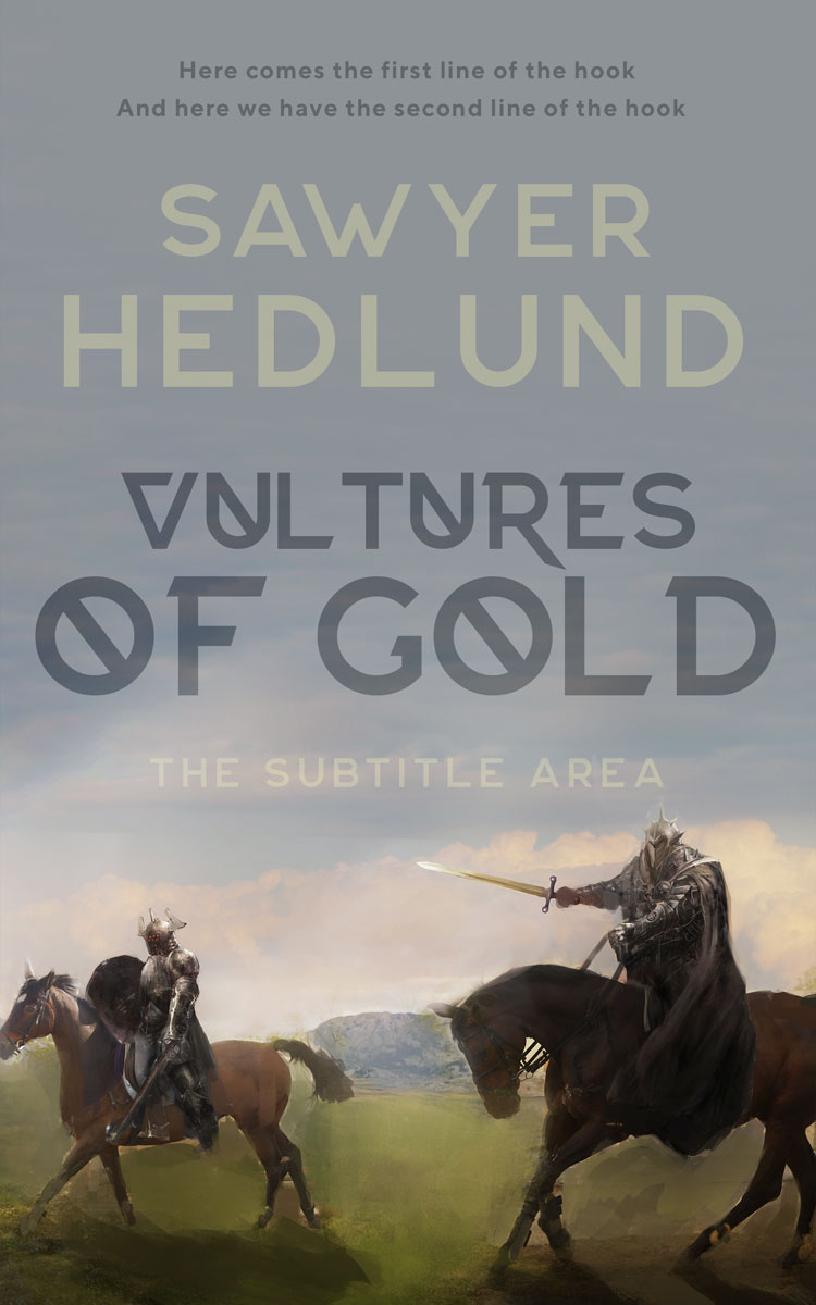 2D view of Premade Fantasy Book Cover - Oslo Gray