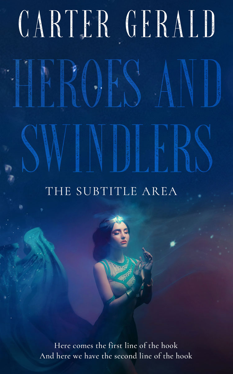 2D view of Blue Zodiac #11573 - Premade Fantasy Book Cover