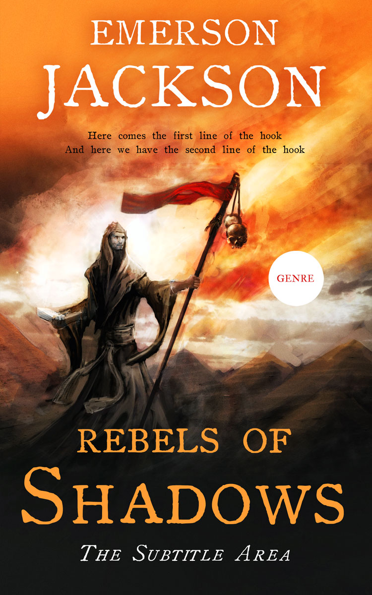 2D view of Red Damask #11590 - Premade Fantasy Book Cover | BookCoverZone