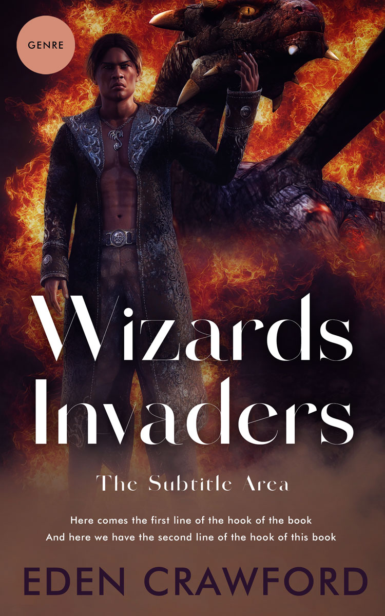 2D view of Cocoa Brown #11646 - Premade Fantasy Book Cover