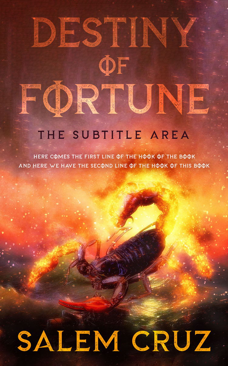 2D view of Premade Fantasy Book Cover - Sanguine Brown