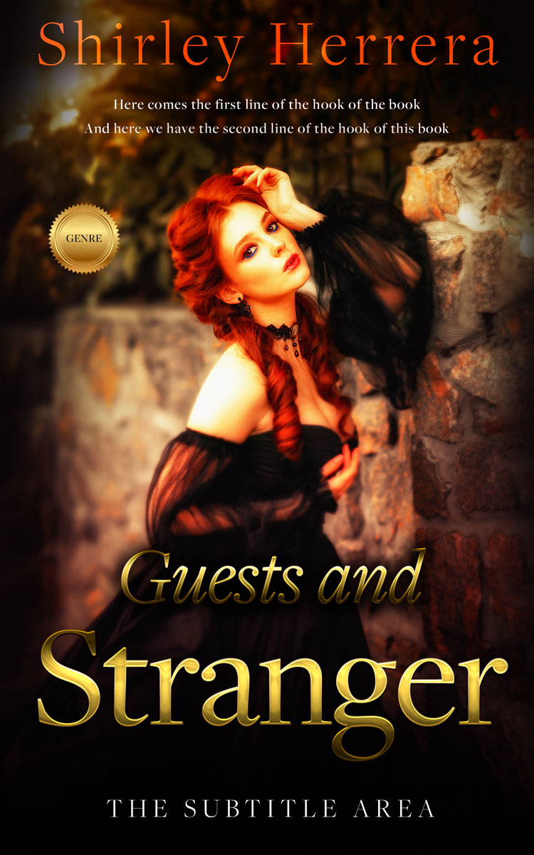 2D view of Premade Fantasy Book Cover - Raw Sienna