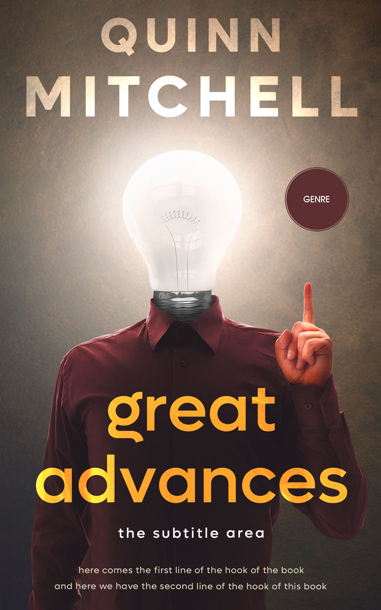 2D view of Woody Brown #11878 - Premade Self-Improvement & Self-Help Book Cover