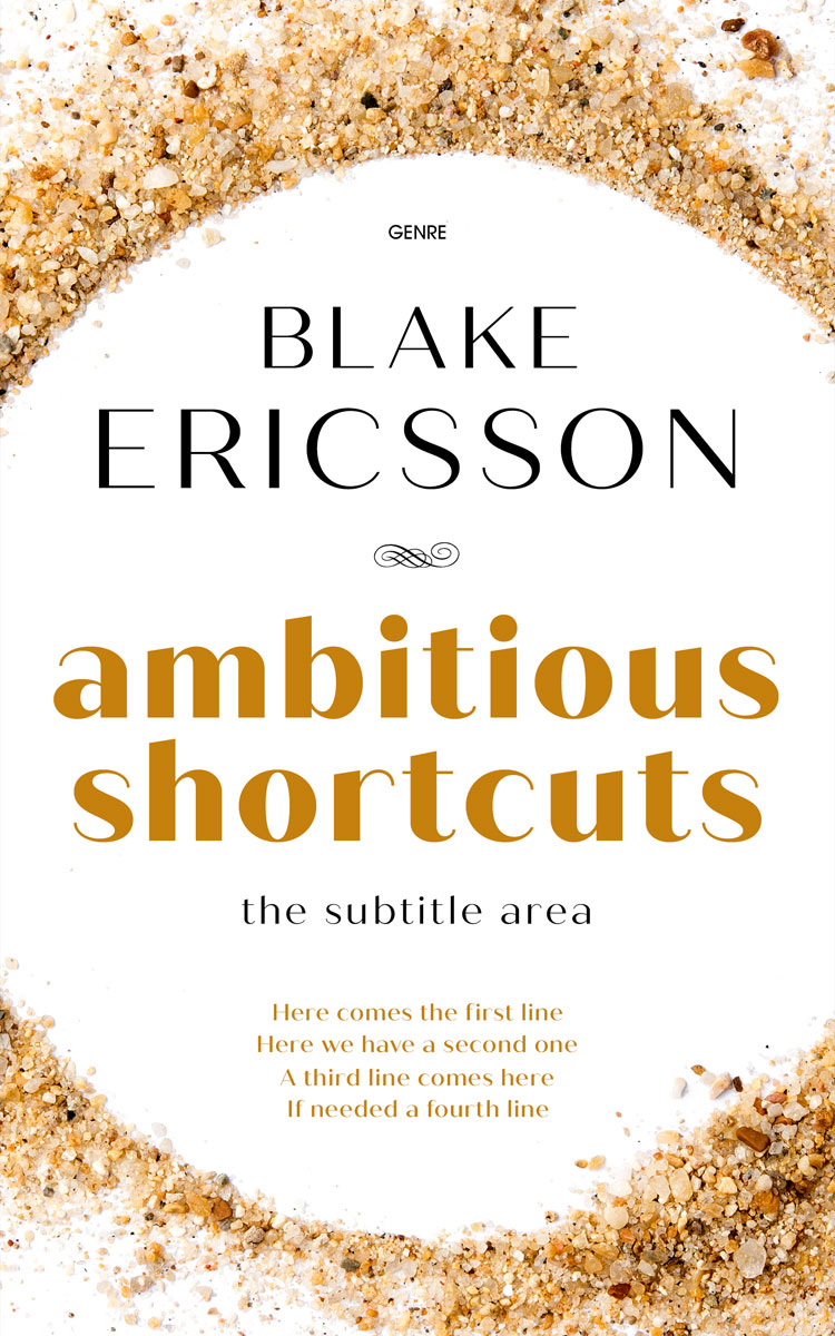 2D view of Premade Self-Improvement & Self-Help Book Cover - Almond