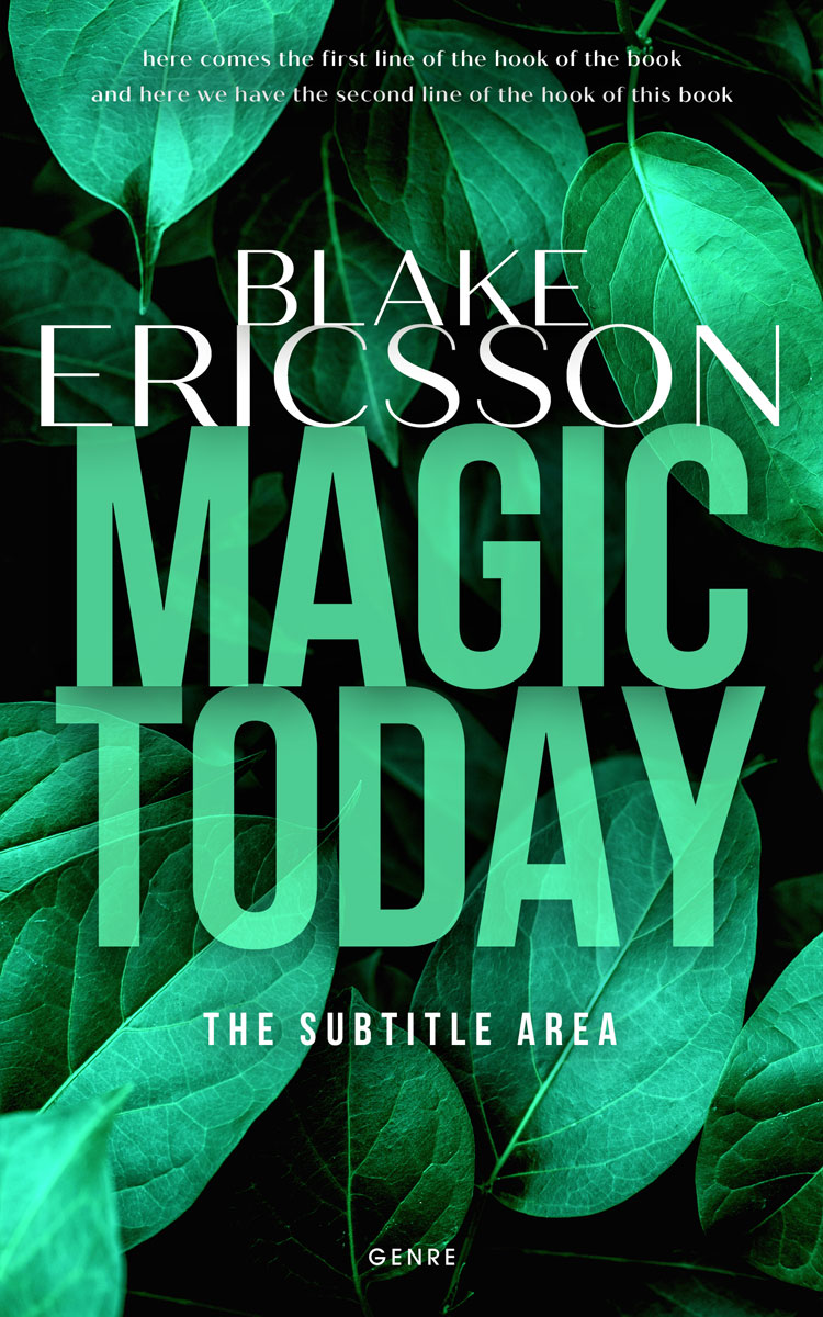 2D view of Premade Abstract Book Cover - Bottle Green