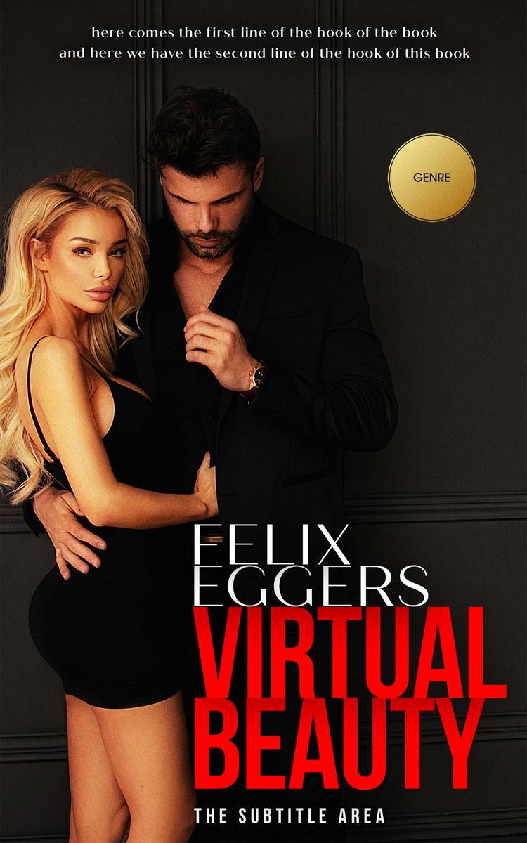 2D view of Red Damask #11928 - Premade Erotica Book Cover