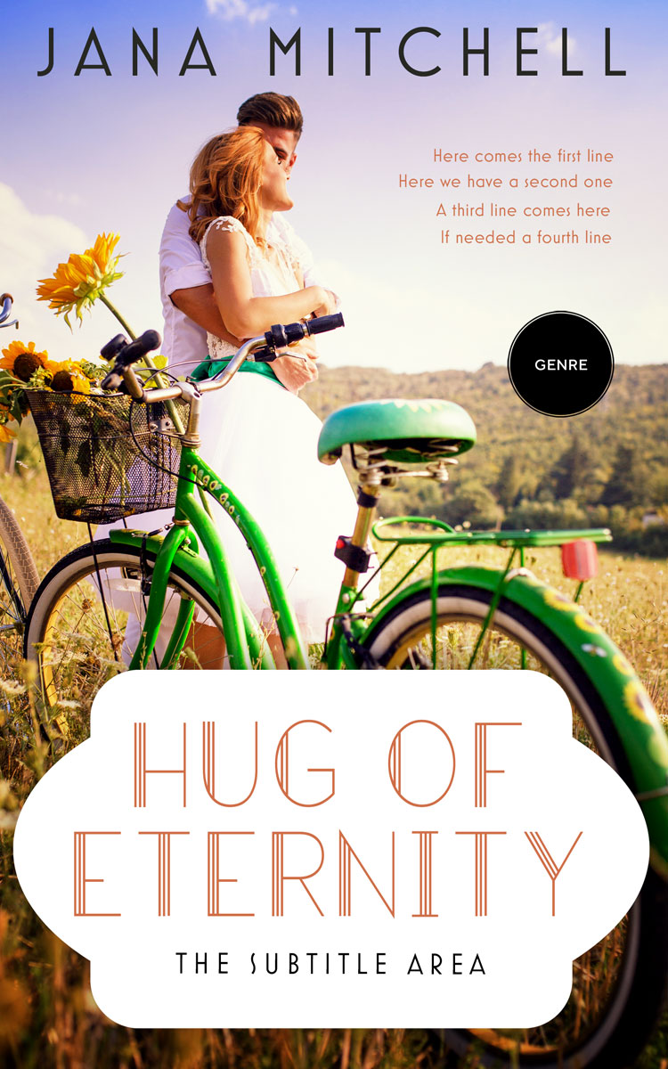 2D view of Premade Romance Book Cover - Black Olive