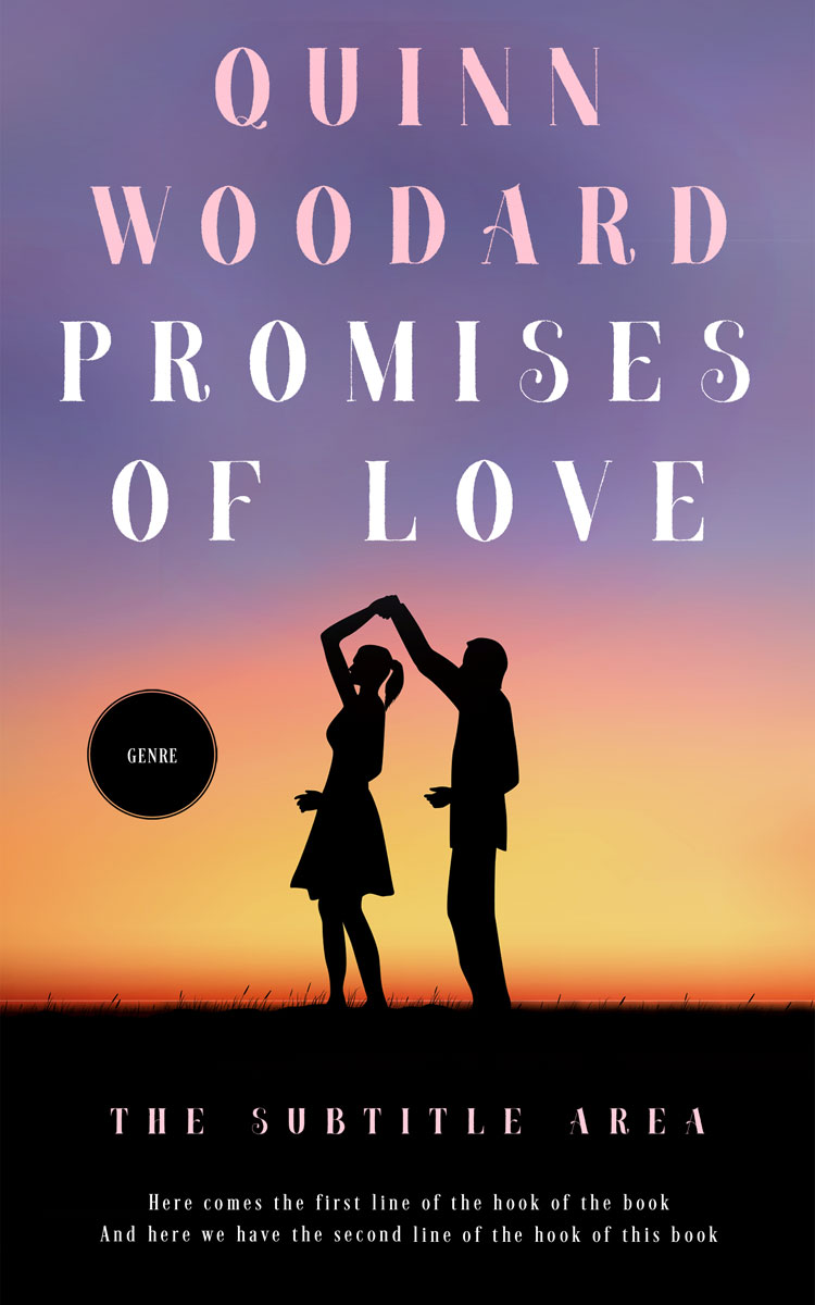 2D view of Premade Romance Book Cover - Kimberly