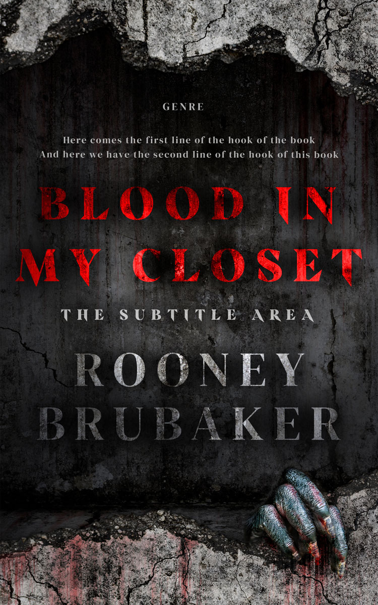 2D view of Cod Gray #12206 - Premade Horror Book Cover