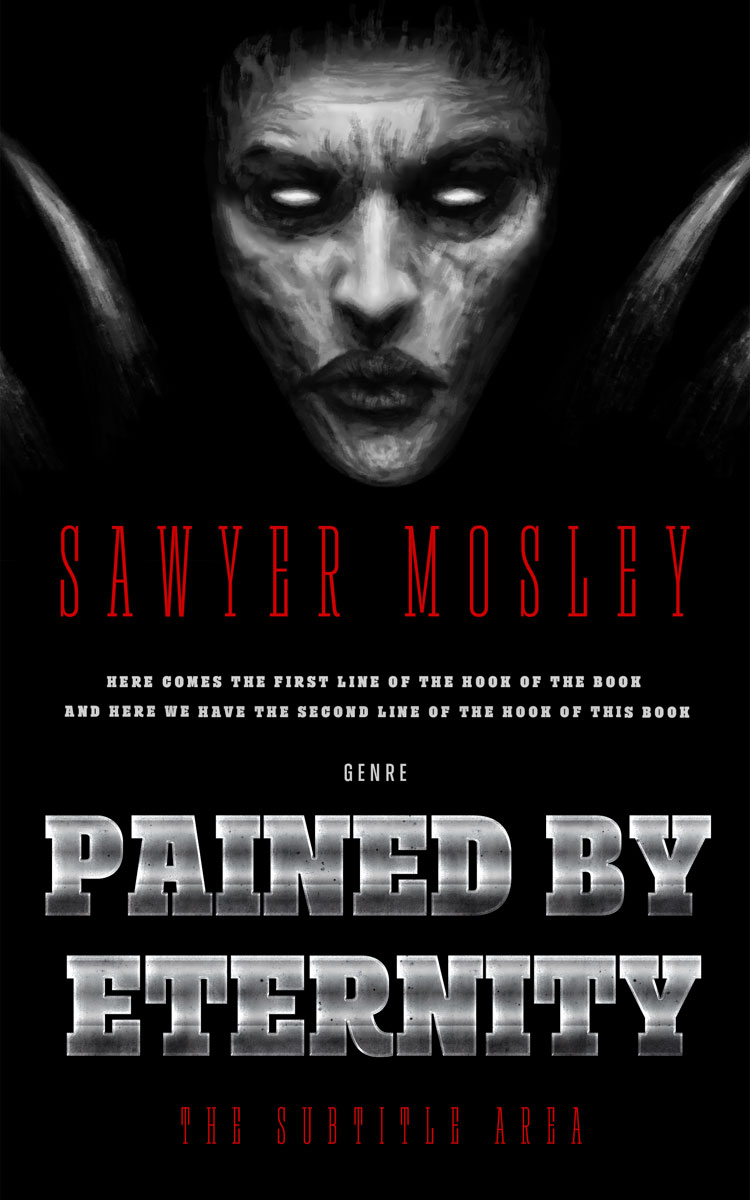 2D view of Dusty Gray #12231 - Premade Horror Book Cover