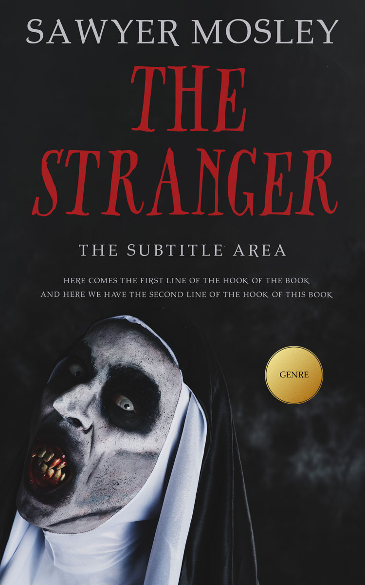 2D view of Premade Horror Book Cover - Shark