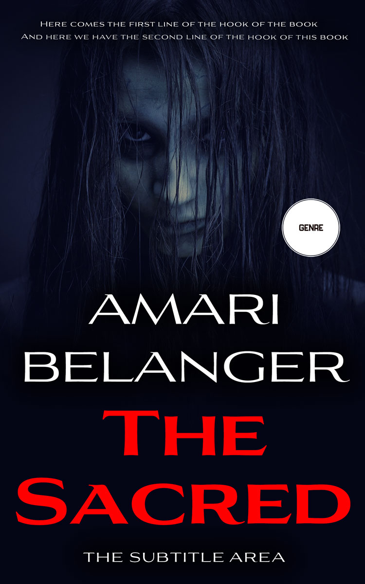 2D view of Ebony #12268 - Premade Horror Book Cover