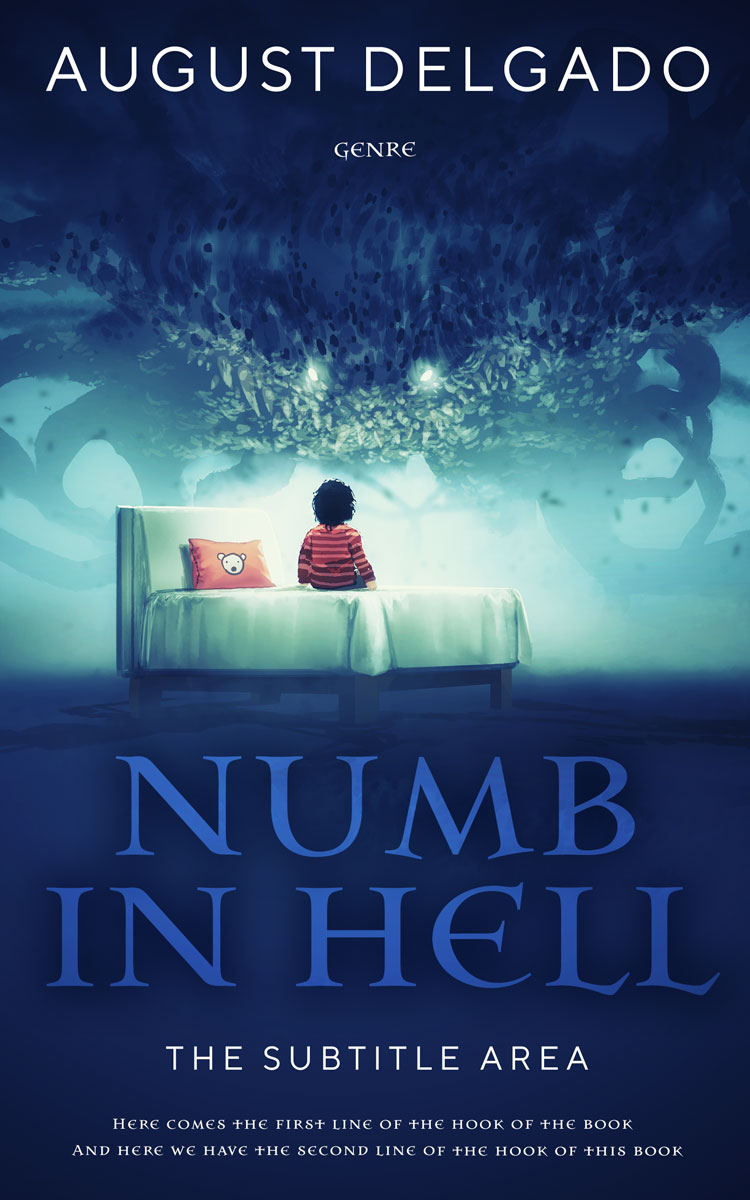 2D view of Blue Zodiac #12282 - Premade Horror Book Cover