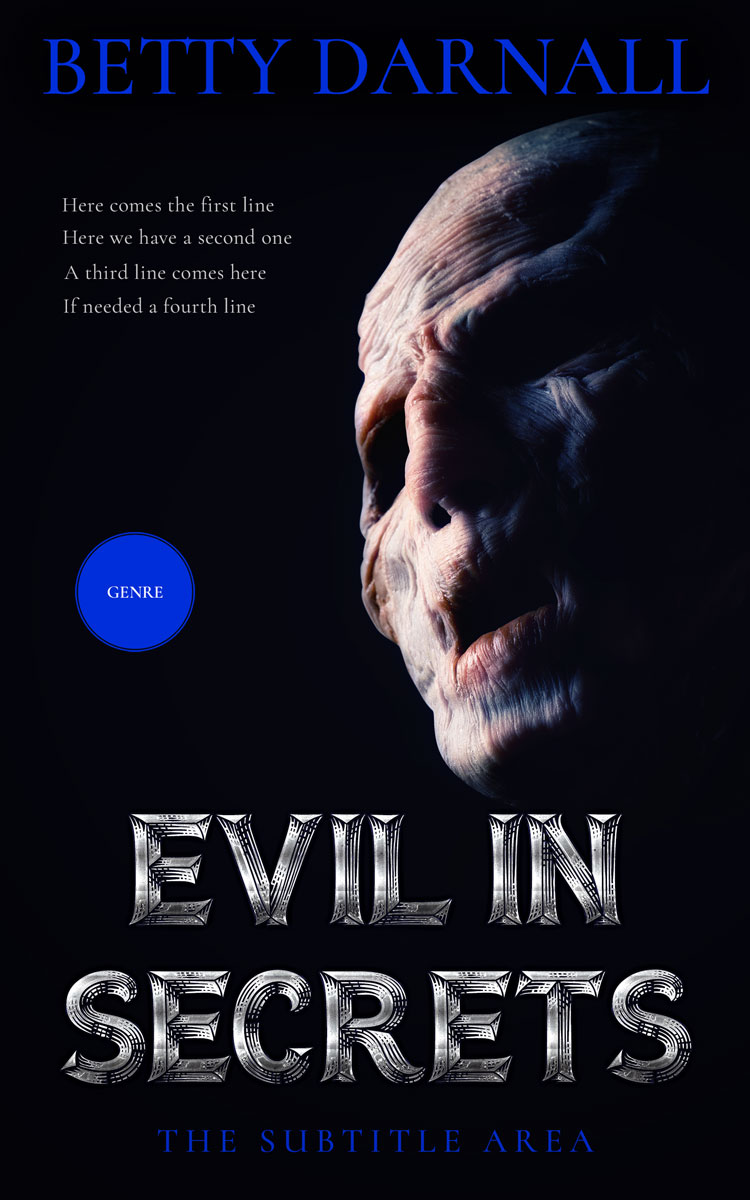 2D view of Ebony #12295 - Premade Horror Book Cover