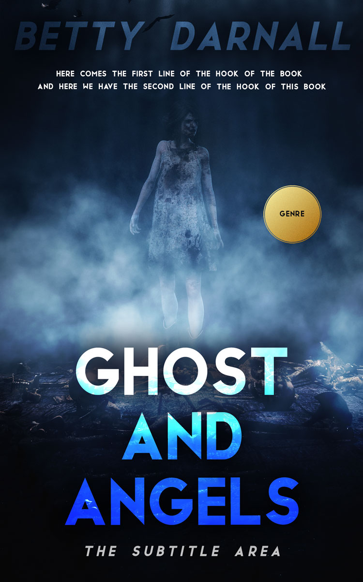 2D view of Premade Horror Book Cover - Ebony