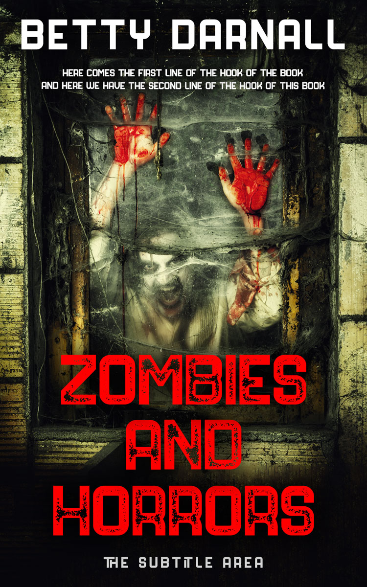 2D view of Red Damask #12307 - Premade Apocalyptica Book Cover