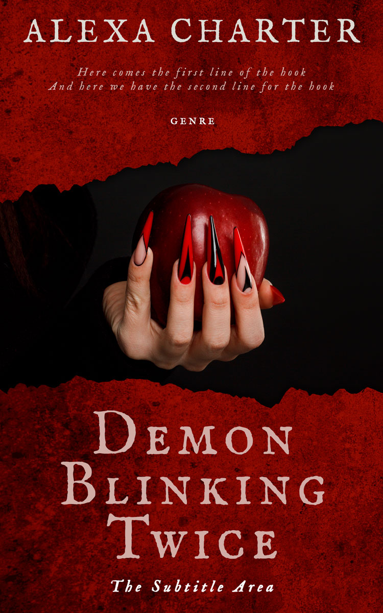 2D view of Dark Burgundy #12338 - Premade Horror Book Cover