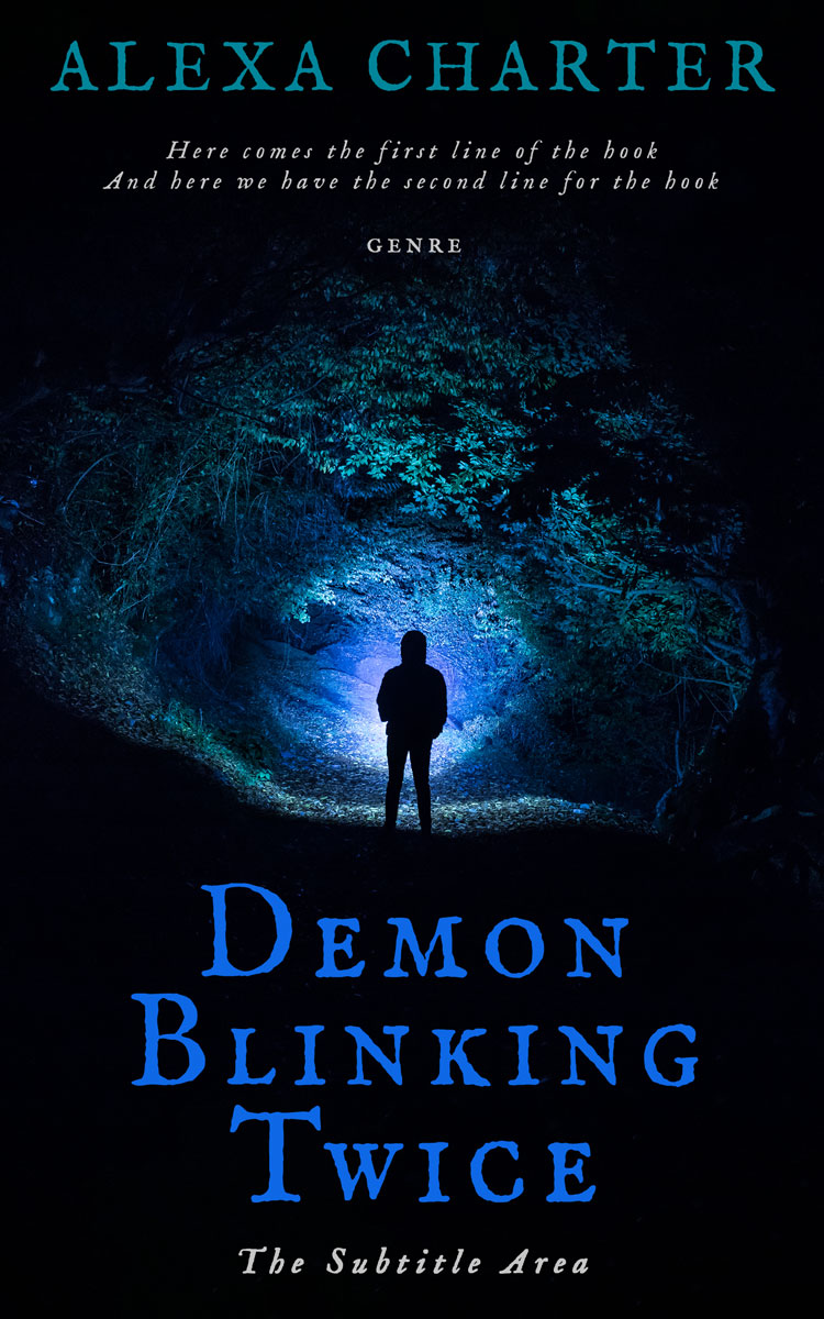 2D view of Premade Horror Book Cover - Ebony