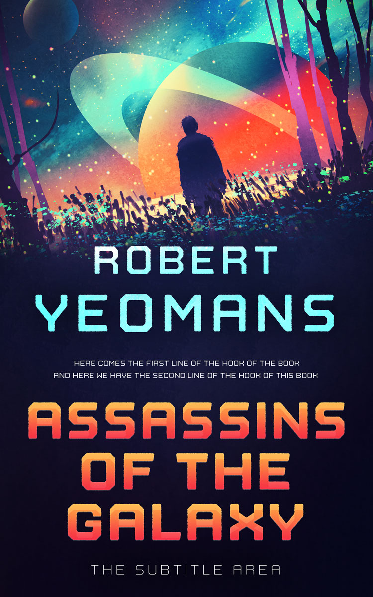 2D view of Burning Sand #12382 - Premade Science Fiction Book Cover