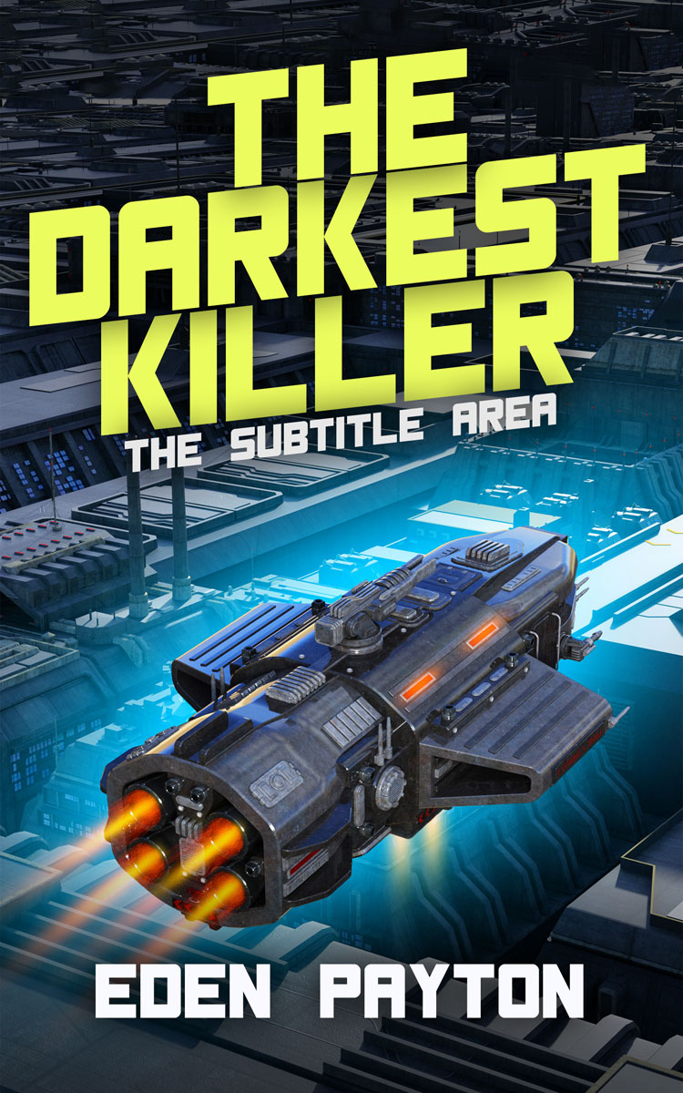 2D view of Yellow Green #12395 - Premade Science Fiction Book Cover