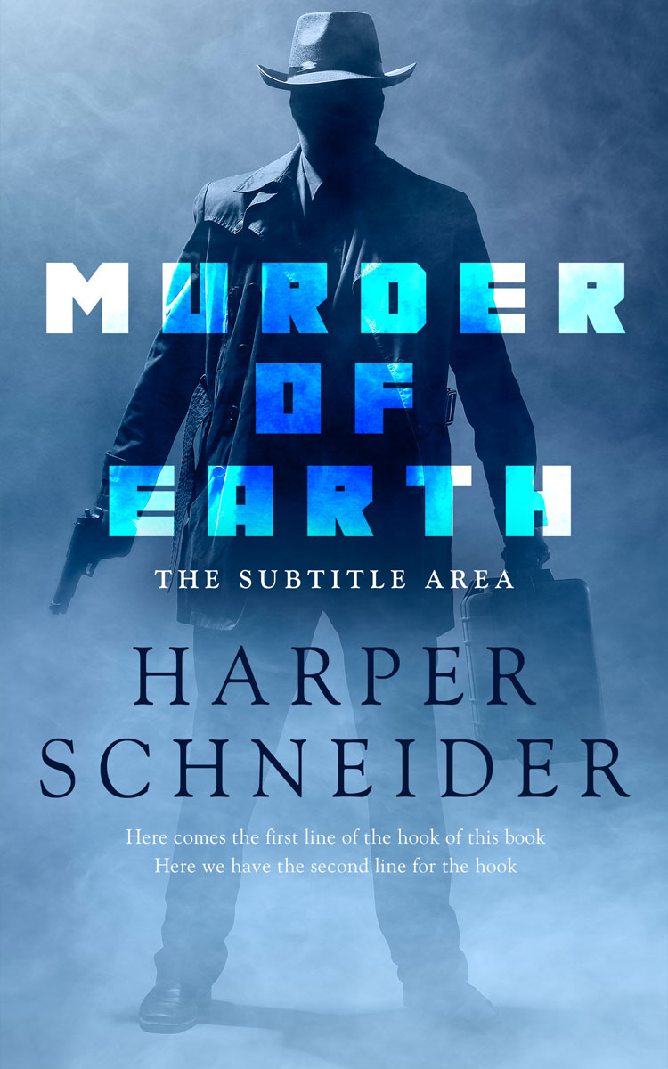 2D view of Hippie Blue #12483 - Premade Science Fiction Book Cover