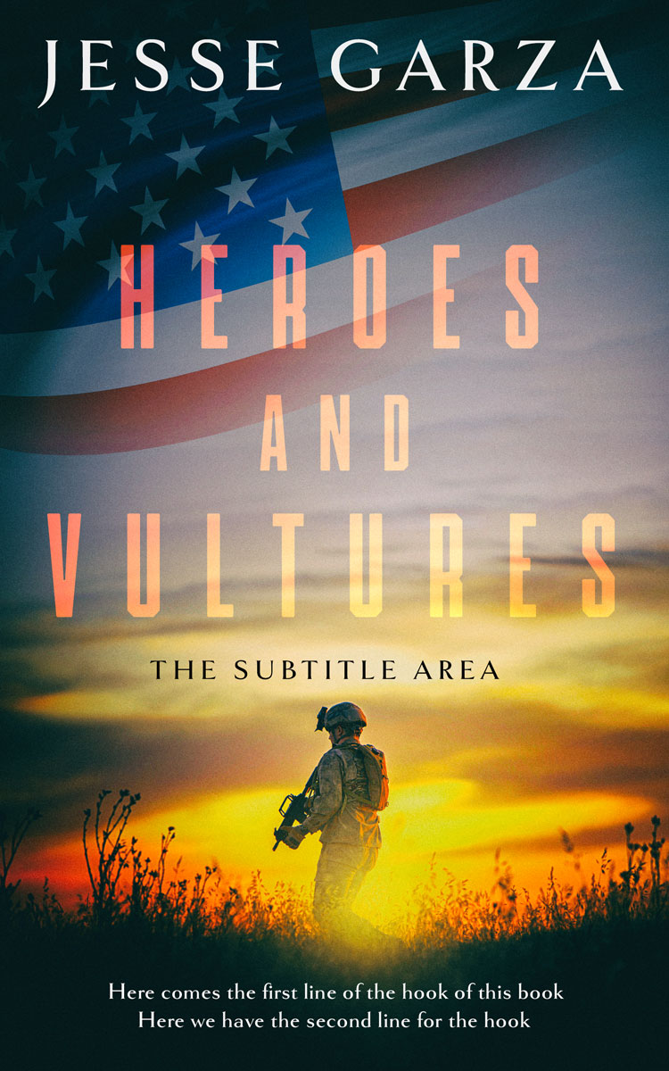 2D view of Gable Green #12495 - Premade Action & Adventure Book Cover