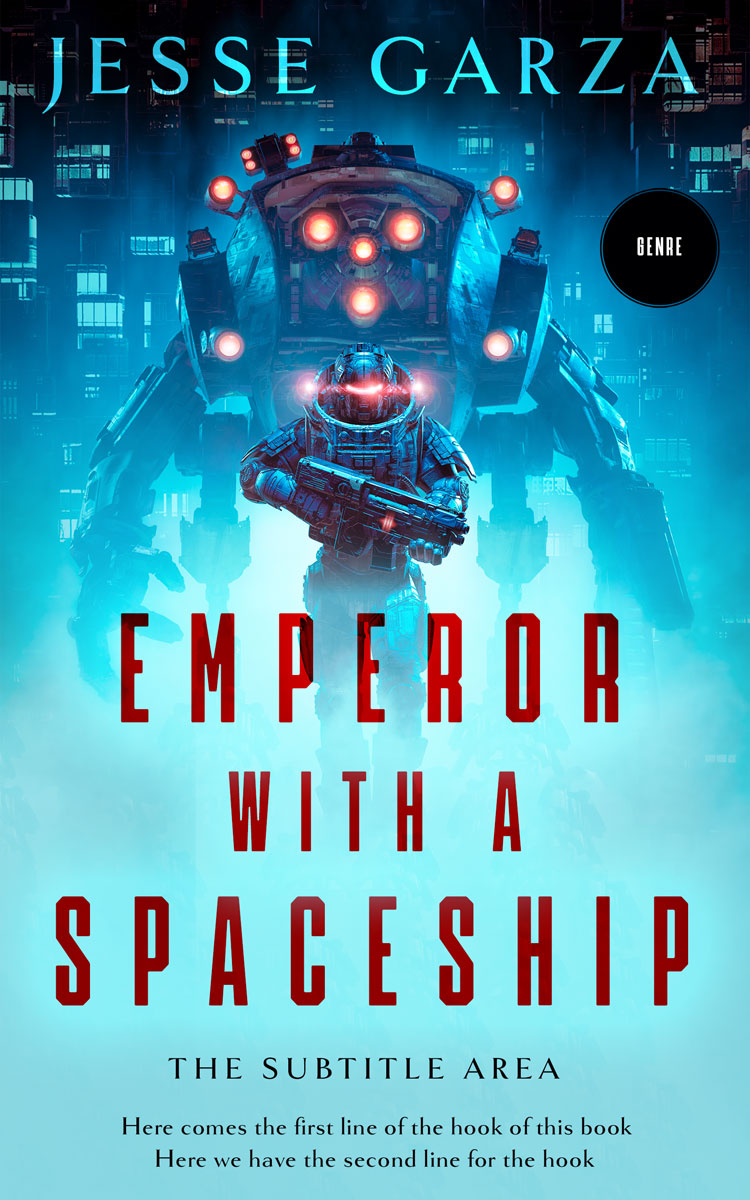 2D view of Premade Science Fiction Book Cover - Spray