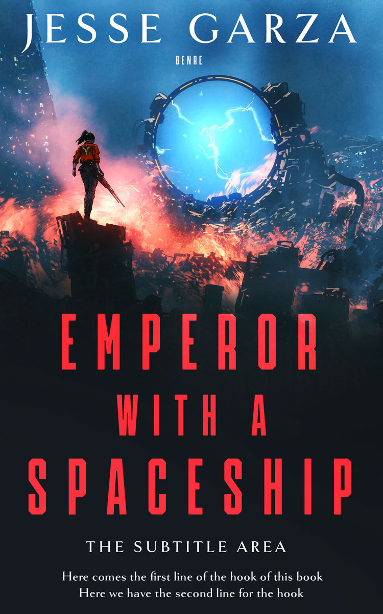 2D view of Premade Apocalyptica Book Cover - Sunglo