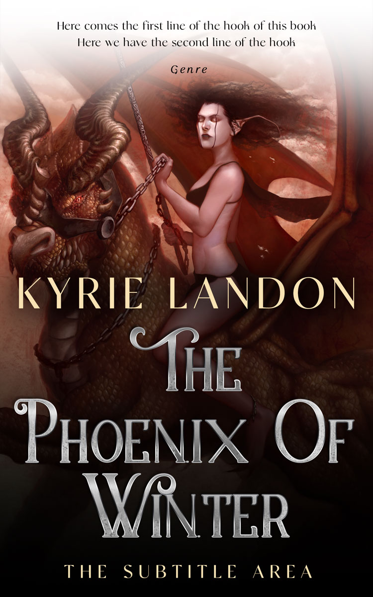 2D view of Clam Shell #12541 - Premade Fantasy Book Cover