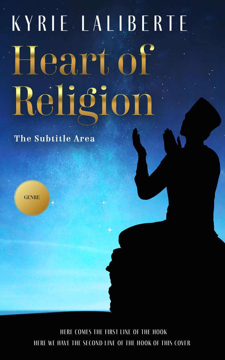 2D view of Premade Religion & Spirituality Book Cover - Ebony