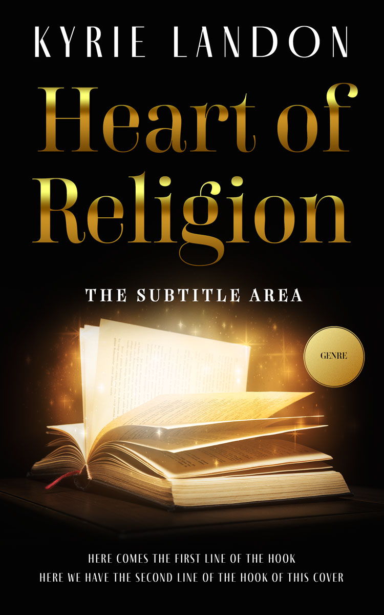 2D view of Premade Religion & Spirituality Book Cover - Laser