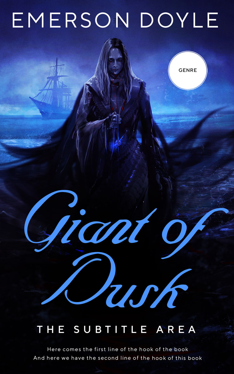 2D view of Ebony #12655 - Premade Fantasy Book Cover