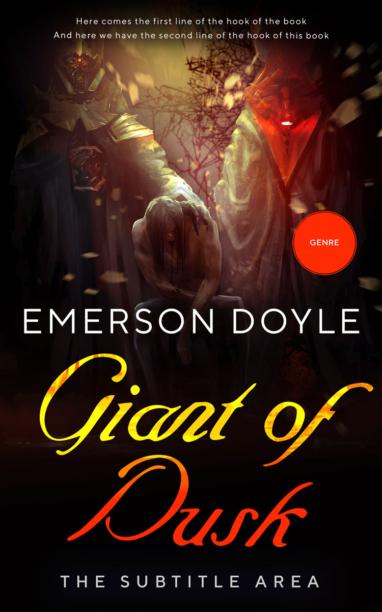 2D view of Premade Fantasy Book Cover - Copper