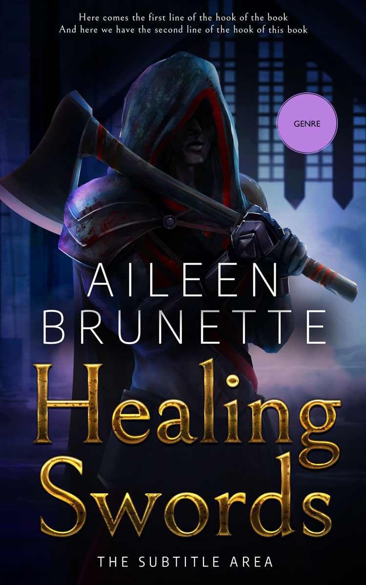 2D view of Premade Fantasy Book Cover - Vulcan