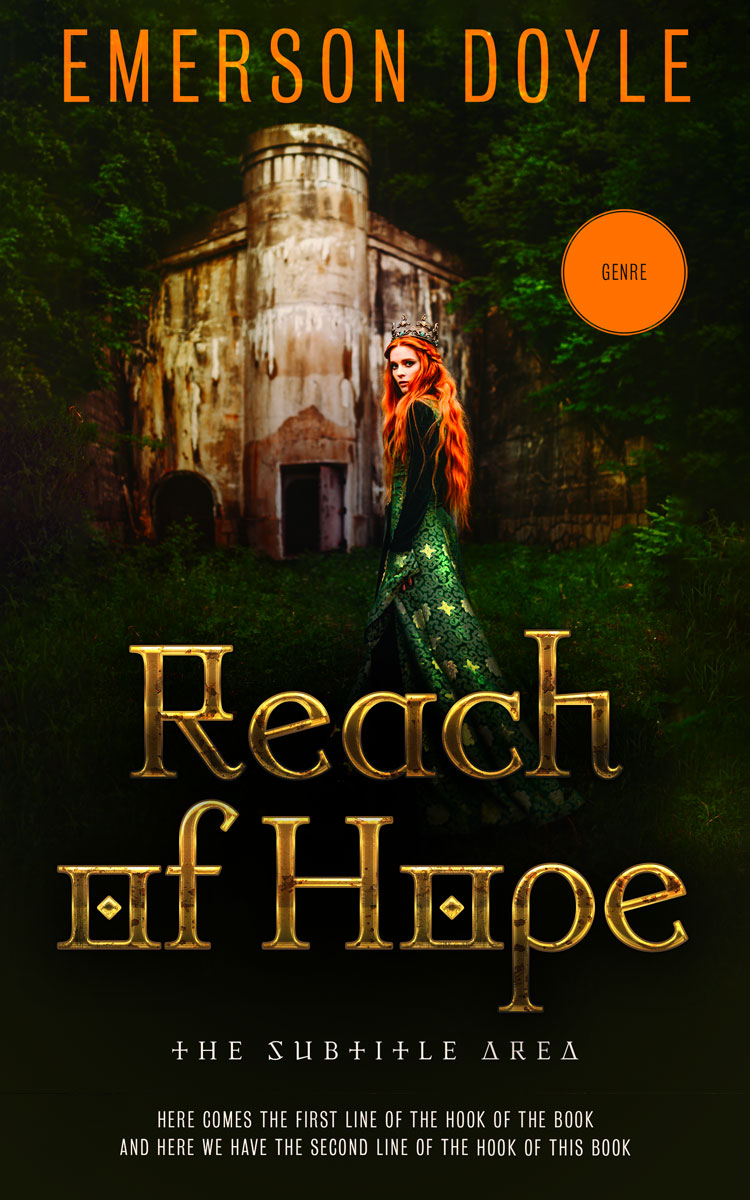 2D view of Green Waterloo #12702 - Premade Fantasy Book Cover