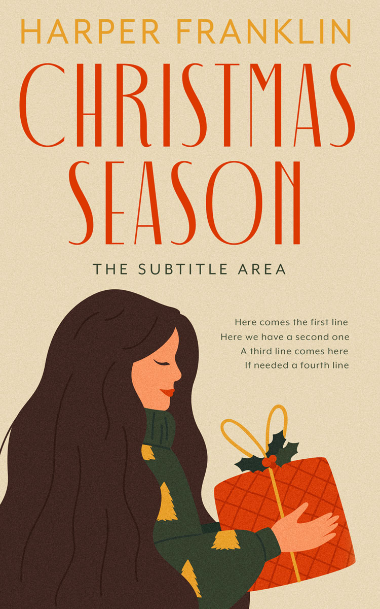 2D view of Premade Chick Lit Book Cover - English Walnut