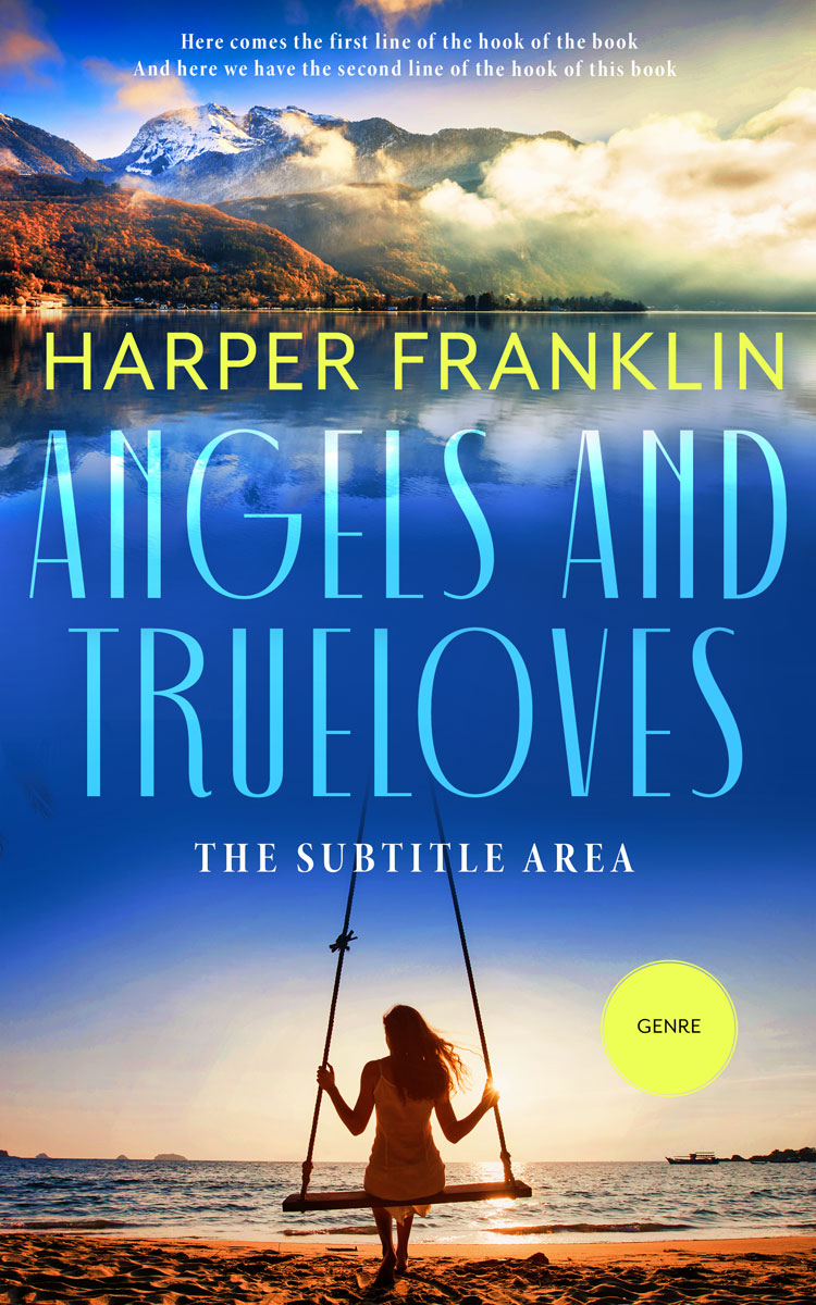 2D view of Premade Romance Book Cover - Azure