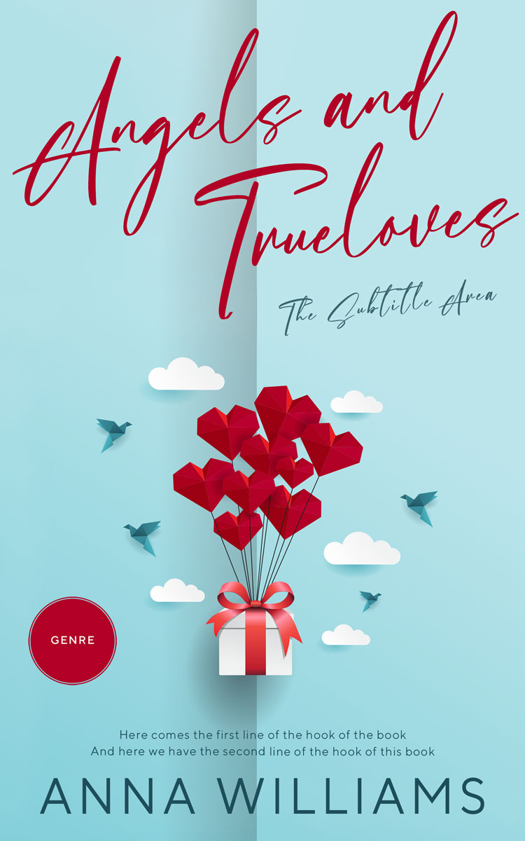 2D view of Premade Romance Book Cover - Powder Blue