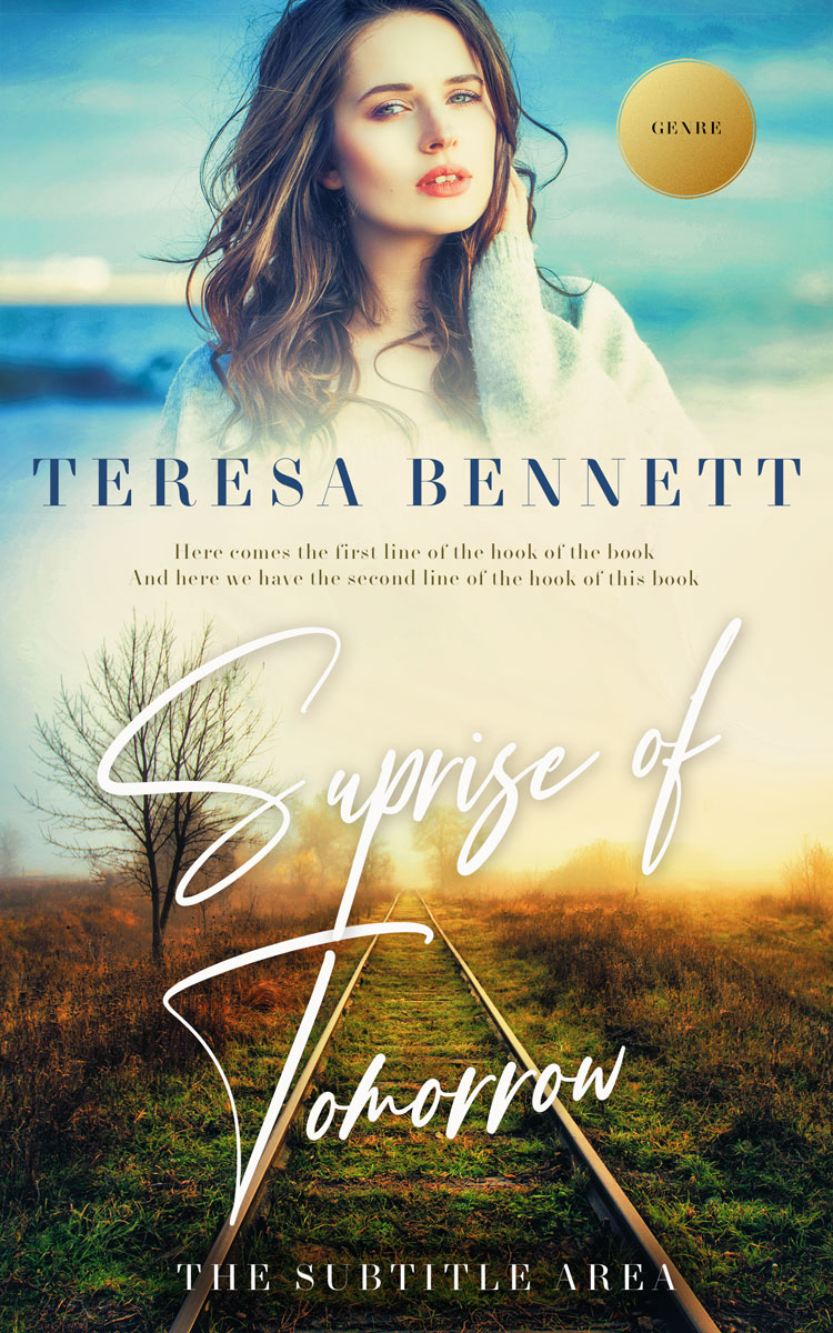 2D view of Premade Romance Book Cover - Outer Space