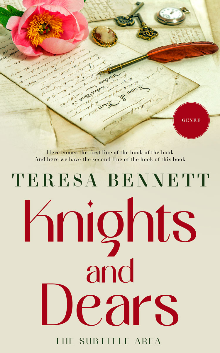 2D view of Satin Linen #12817 - Premade Romance Book Cover