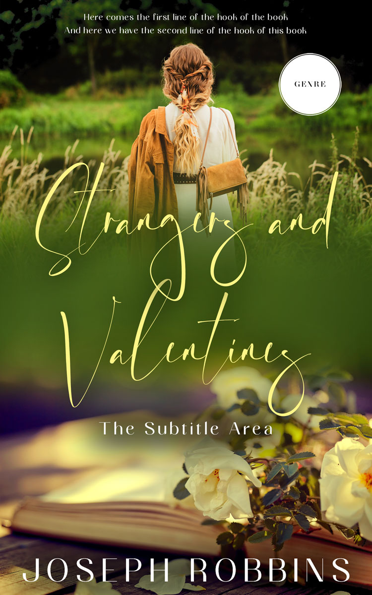 2D view of Premade Romance Book Cover - Thatch Green