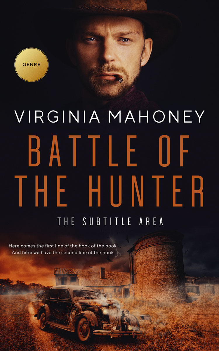 2D view of Premade Historical Book Cover - Brown Rust