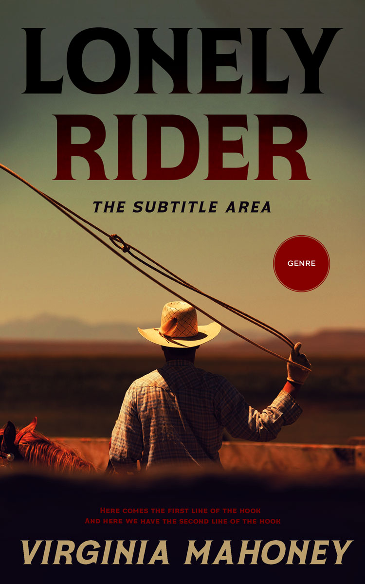 2D view of Cocoa Brown #12900 - Premade Western Book Cover