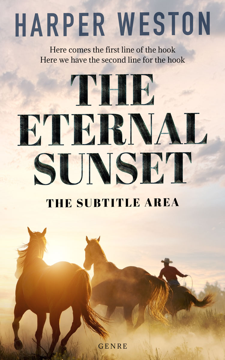 2D view of Bizarre #12949 - Premade Western Book Cover